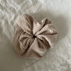 Oversized cream scrunchy